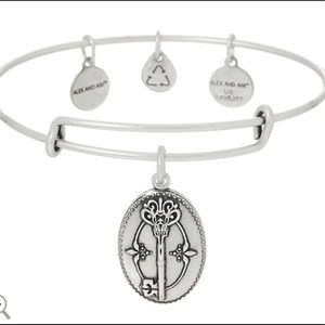 Alex and Ani Key to Life silver bracelet